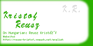 kristof reusz business card